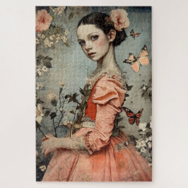 Wunderbar Vintages Mädchen schwierig Puzzle