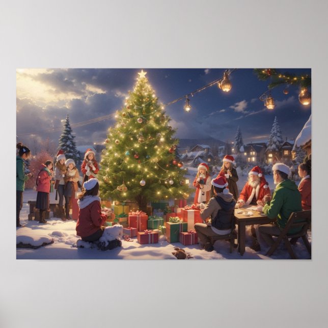 Wunderbar weiße Weihnachten im Anime Style Poster (Vorne)