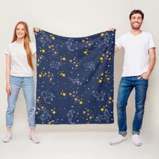 Wunderbar zeichnend Tiere und blaue Himmelskinder Fleecedecke