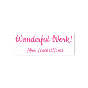 "Wunderbare Arbeit!" Briefmarke aus Kautschuk Permastempel