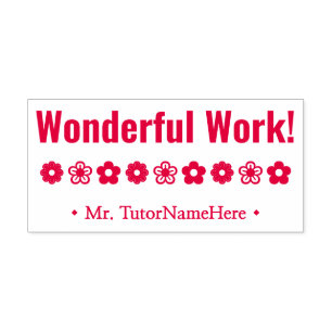 "Wunderbare Arbeit!" + Name des benutzerdefinierte Permastempel