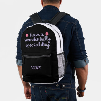 Wunderbare besondere Tag Geburtstags- und Geschenk Bedruckter Rucksack