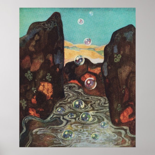 Wunderbare Blasen von Edmund Dulac Poster (Vorne)