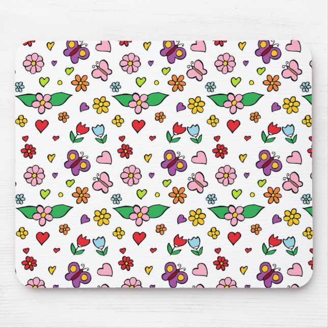 Wunderbare Blume Design Mousepad (Vorne)