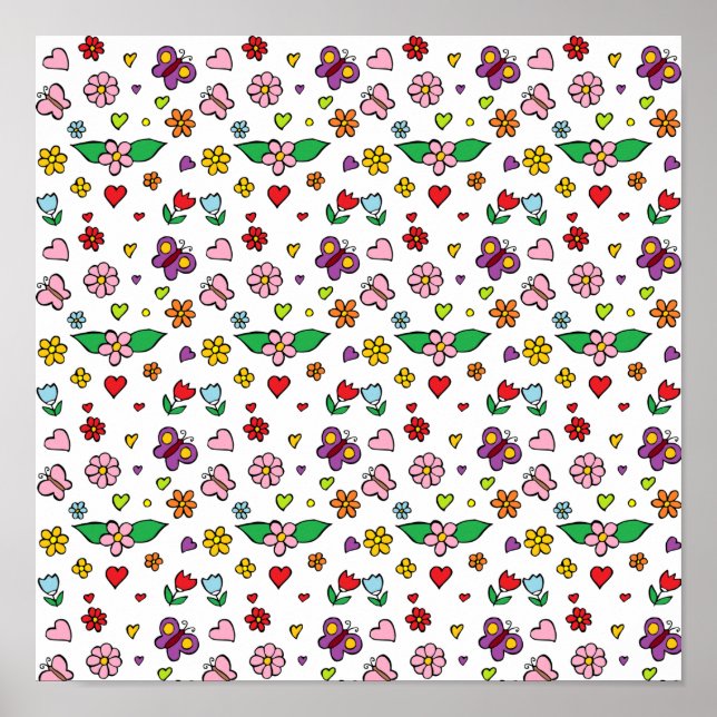 Wunderbare Blume Design Poster (Vorne)