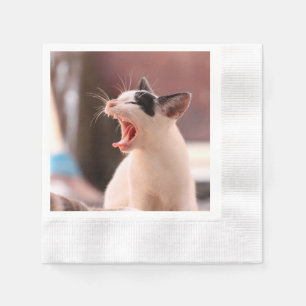 Wunderbare gefährliche Katze Serviette