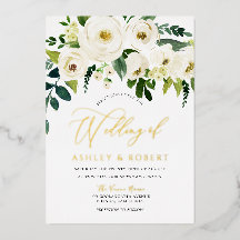 Wunderbare Hochzeit: Weiße blühende Blume Golden