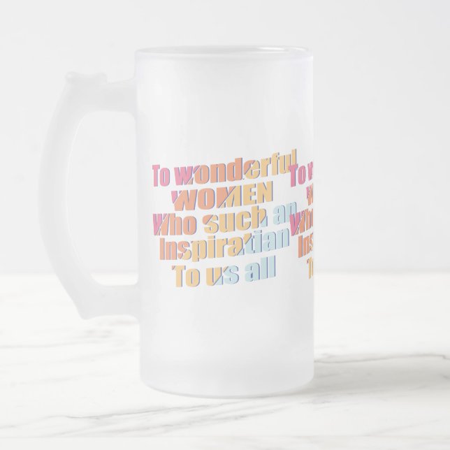 wunderbare Inspiration für Frauen Mattglas Bierglas (Links)