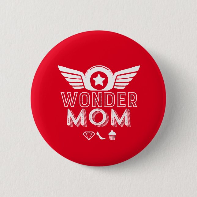 Wunderbare Mama Muttertag Geschenk Superheldin Mam Button (Vorderseite)