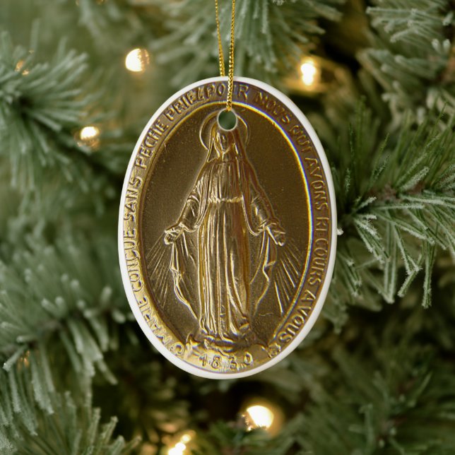 Wunderbare Medaille Keramik Ornament (Baum)