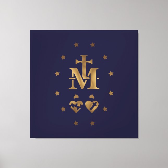 Wunderbare Medaille, Medaille unserer Dame der Gna Leinwanddruck (Vorderseite)