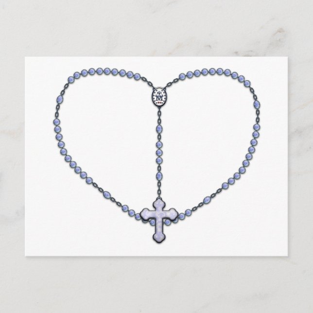 Wunderbare Medaille Rosary Postkarte (Vorderseite)