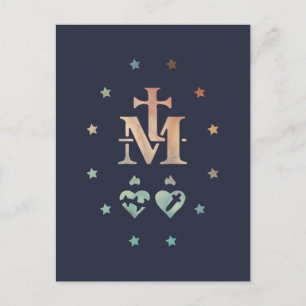 Wunderbare Medaille Unsere Dame der Gnade Postkarte