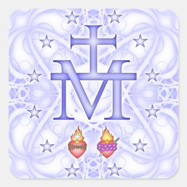 Wunderbare Medallion Quadratischer Aufkleber (Vorderseite)