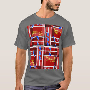 Wunderbare Musik Blaue Sommer-Vibes Geometrisch Ro T-Shirt