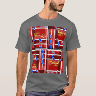 Wunderbare Musik Blaue Sommer-Vibes Geometrisch Ro T-Shirt
