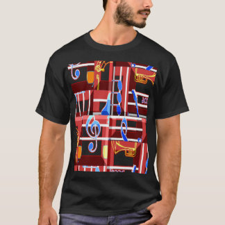Wunderbare Musik Blaue Sommer-Vibes Geometrische R T-Shirt