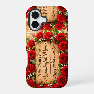 Wunderbare Mutter rote Rosen Geburtstag iPhone 16 Hülle