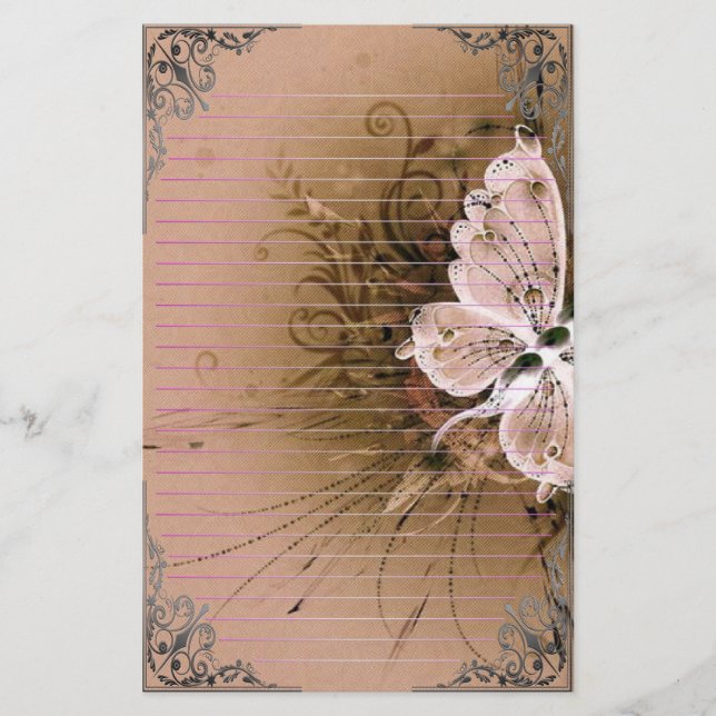 Wunderbare Schmetterlings-Pixel-Kunst Briefpapier (Vorderseite)