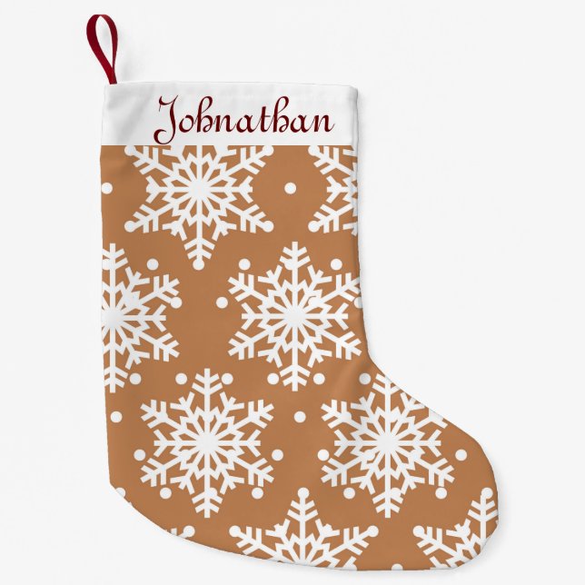 Wunderbare Schneeflocken Kleiner Weihnachtsstrumpf (Vorderseite)