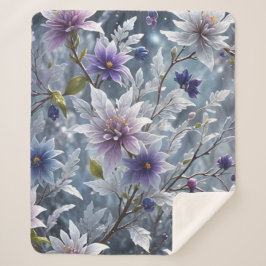 Wunderbare Schönheit des frostigen Winterblühens Sherpadecke