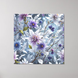 Wunderbare Schönheit des frostigen Winterblüts ers Leinwanddruck