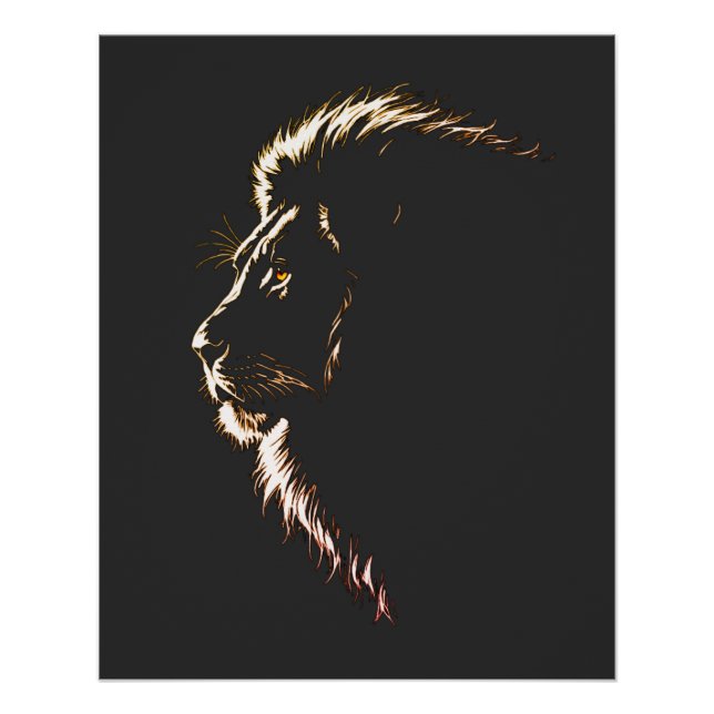 Wunderbare Seite zeichnend eines Löwengesichts Pos Poster (Vorderseite)