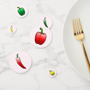 Wunderbare und farbenfrohe Paprika Konfetti