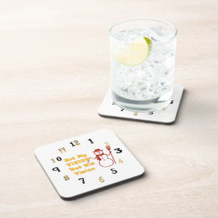 Wunderbare Weihnachten Schneemann Liebliche Vision Getränkeuntersetzer