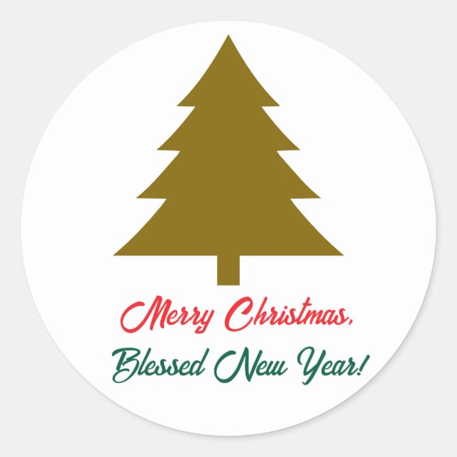 Wunderbare Weihnachten, Sticker (Vorderseite)