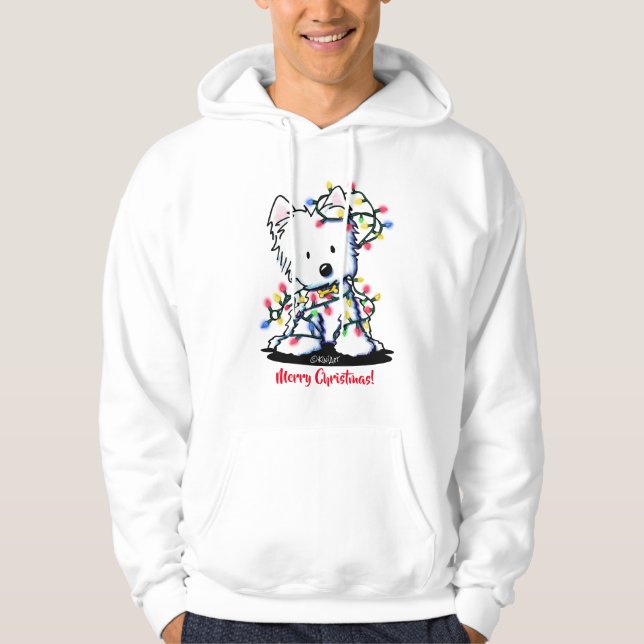Wunderbare Weihnachtszeit KiniArt Westie Hoodie (Vorderseite)