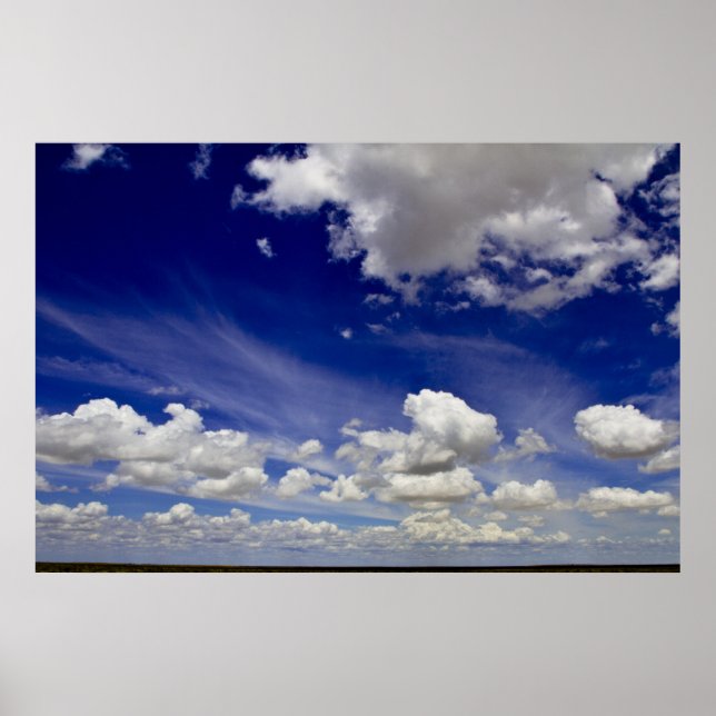 Wunderbare Welt - Wolken aus Weiß Poster (Vorne)
