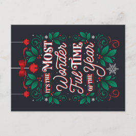 Wunderbare Zeit der Jahr-Postkarte Feiertagspostkarte