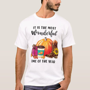Wunderbare Zeit des Jahres Autumn Pumpkin Zitat T-Shirt