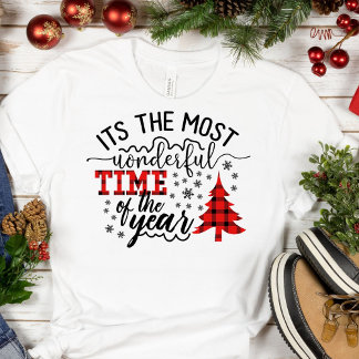 Wunderbare Zeit des Jahres Karierter T - Shirt