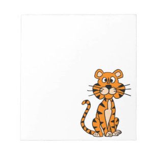 Wunderbarer Cartoon Tiger Design Notizblock