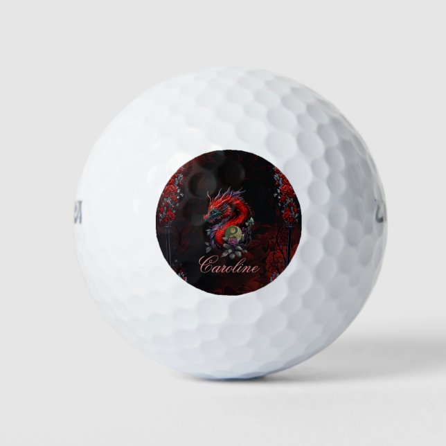 Wunderbarer chinesischer Drache Golfball (Vorderseite)