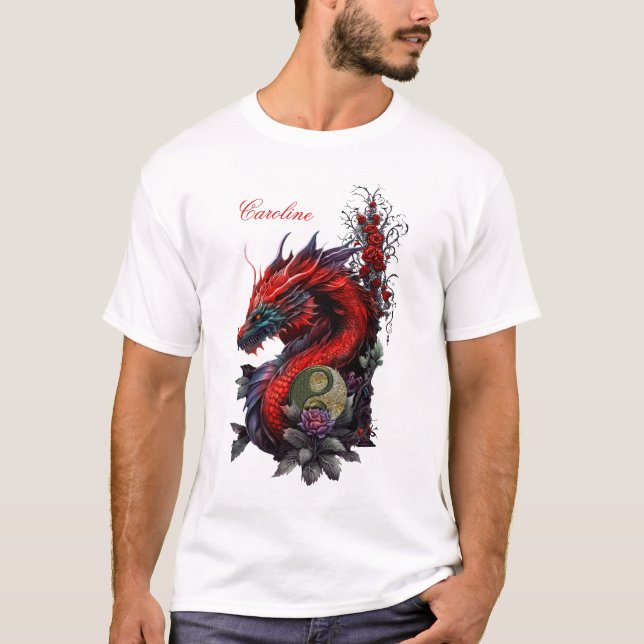 Wunderbarer chinesischer Drache T-Shirt (Vorderseite)