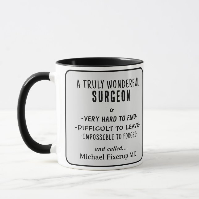 Wunderbarer Chirurg Tasse (Links)