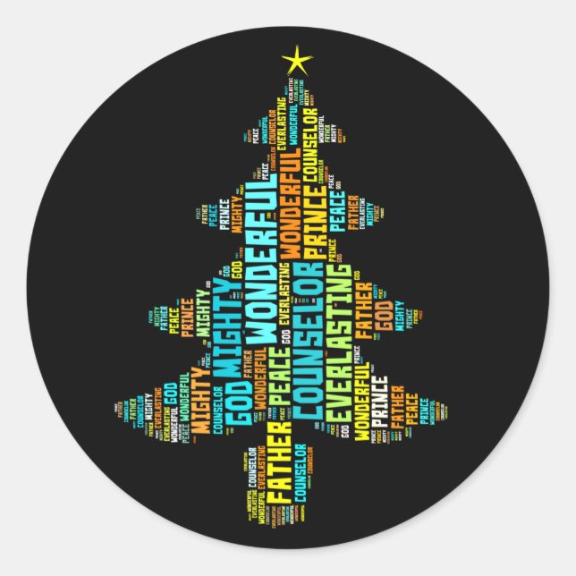 Wunderbarer Counselor Mighty God Prince of Peace Runder Aufkleber (Vorderseite)