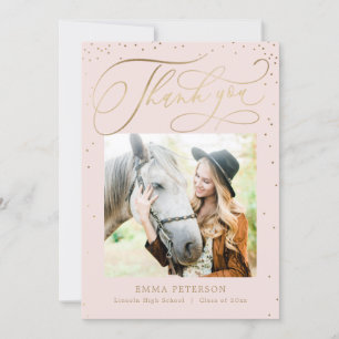 Wunderbarer EDITABLE FARBEN Abschluss Vielen Dank Dankeskarte