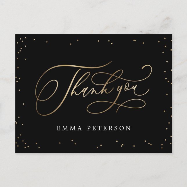 Wunderbarer EDITABLE FARBEN Abschluss Vielen Dank Postkarte (Vorderseite)