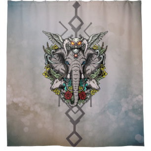 Wunderbarer Elefant Duschvorhang