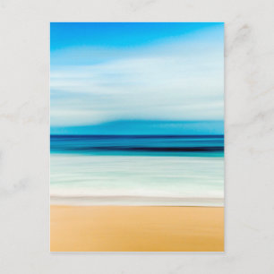 Wunderbarer entspannender Sandy-Strand-blauer Postkarte