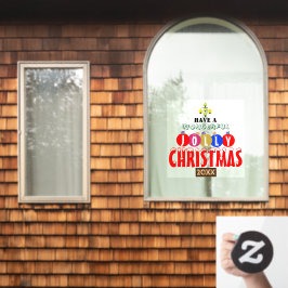 Wunderbarer Jolly Weihnachtsbaum Fensteraufkleber