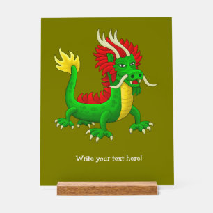 Wunderbarer mythologischer chinesischer Drache Acrylschild