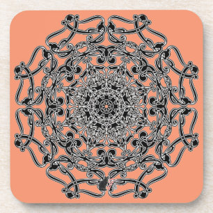 Wunderbarer Octa Glyph Dusk Untersetzer