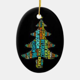 Wunderbarer Ratgeber-mächtiger Gott-Prinz des Keramik Ornament