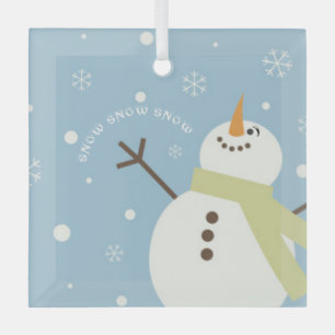 Wunderbarer Schnee Ornament Aus Glas