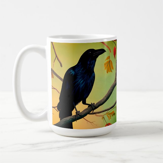 Wunderbarer Spaß raven auf der Tasse des Branchenk (Links)
